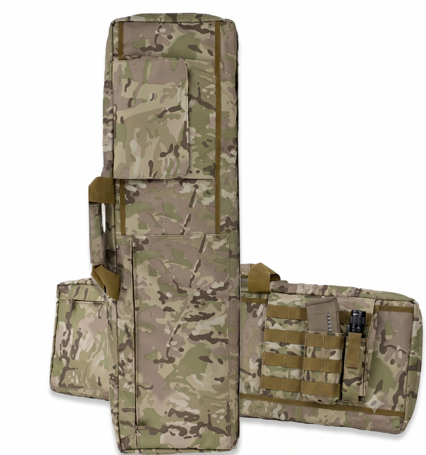 Tactical Rifle Bag Black / Camo / Brown