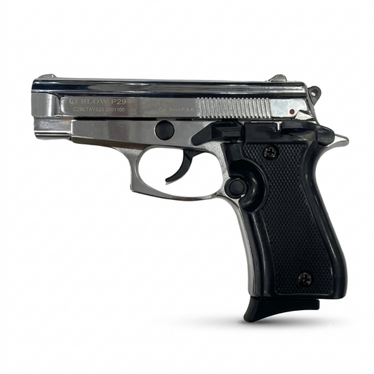 Blow P29 Shiny Chrome 9mm Blank Gun