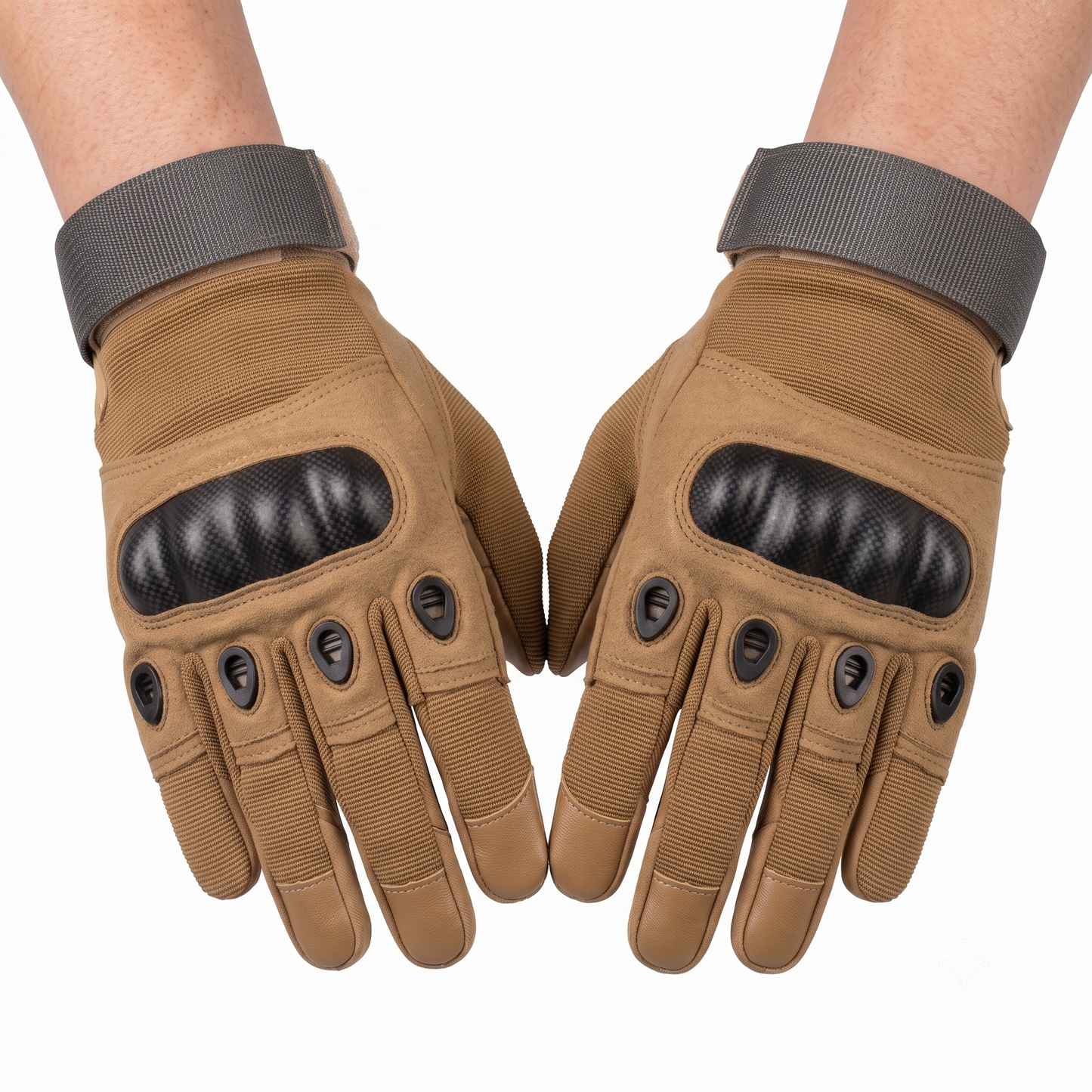 Tactical Full-Finger Gloves - Black | Khaki