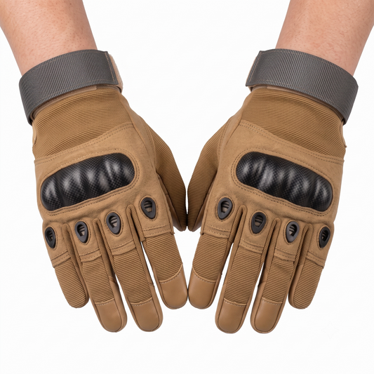 Tactical Full-Finger Gloves - Black | Khaki