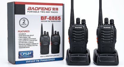 Baofeng BF-888S Portable Two-Way Radio (2-Pack)