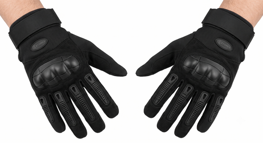 Tactical Full-Finger Gloves - Black | Khaki